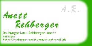 anett rehberger business card